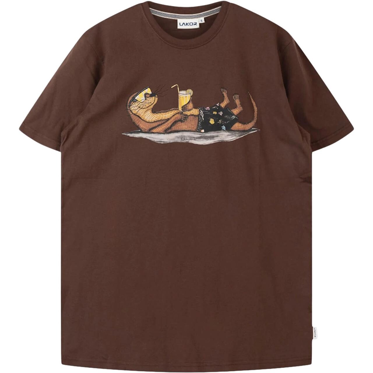 Lakor An Otter Vacation T-shirt (Brun (CHICORY COFFEE) Medium)