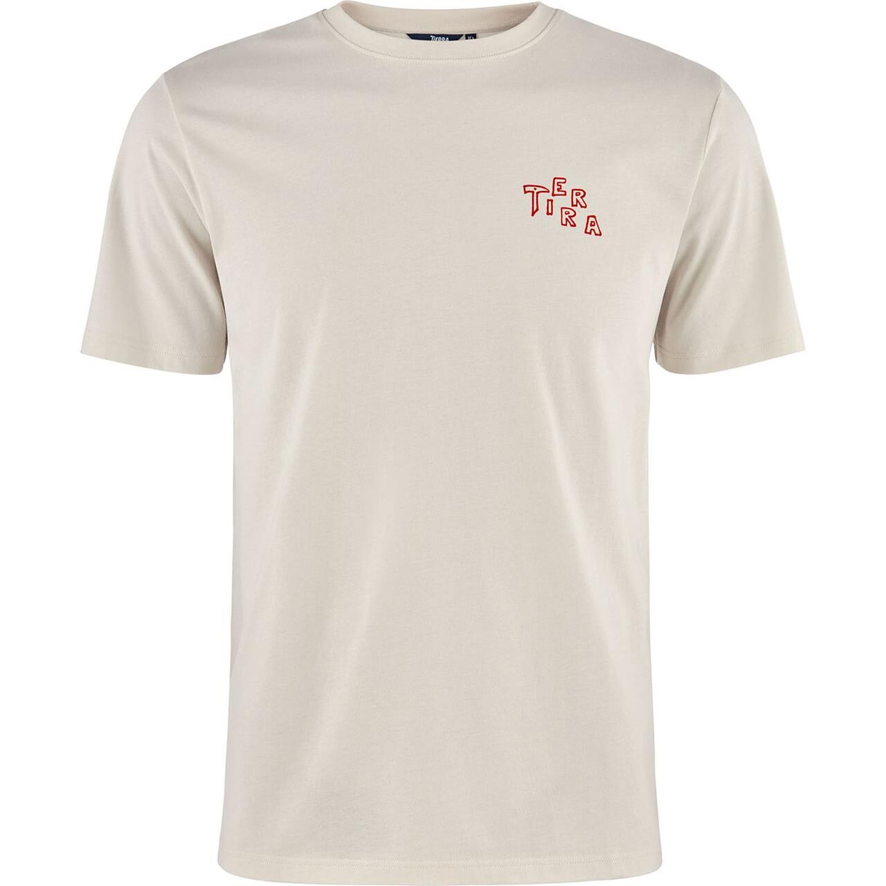 Tierra Mens Organic Cotton Tee K2 Sunset (Grå (CLOUD WHITE) Large)