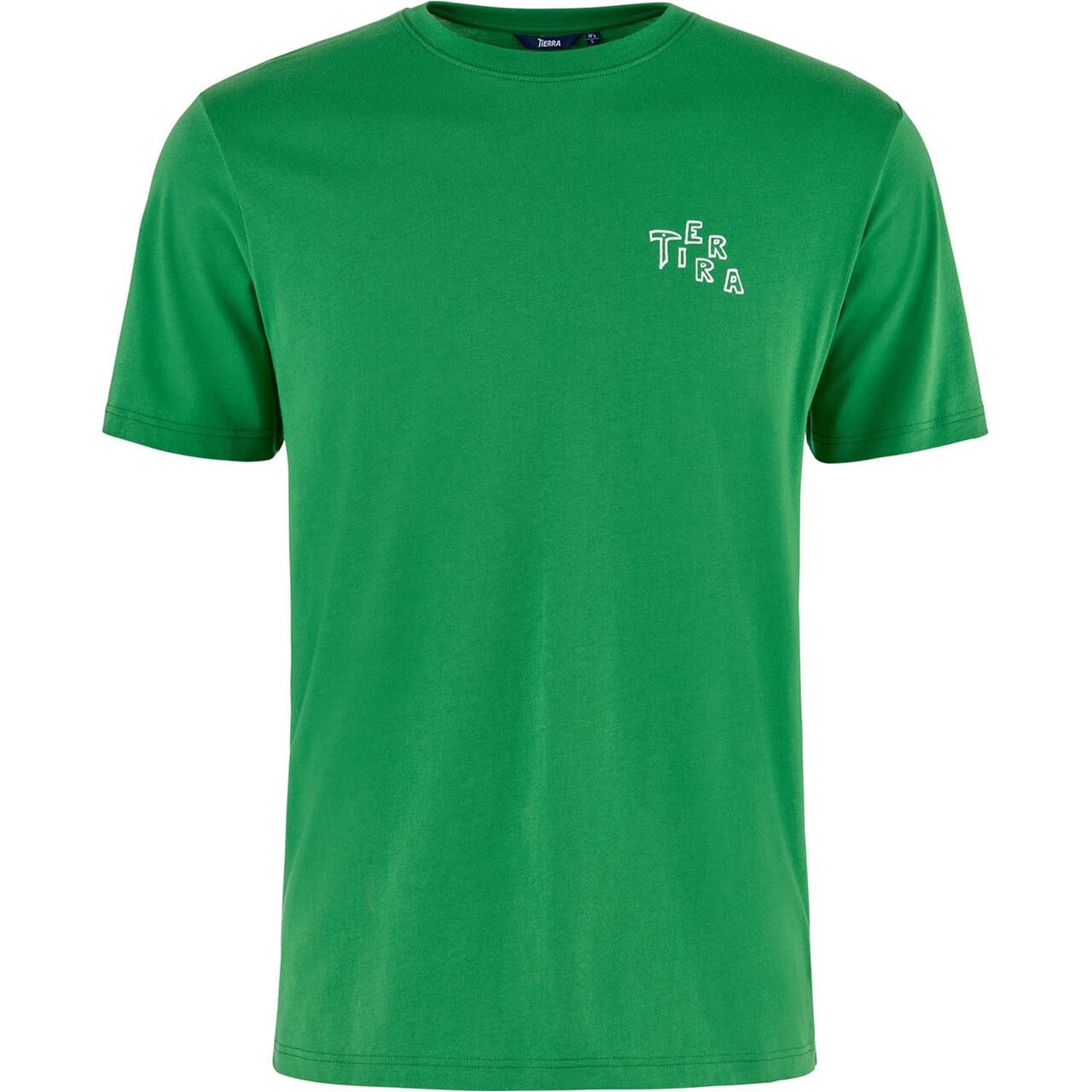 Tierra Mens Organic Cotton Tee K2 Sunset (Grøn (POPPY GREEN) Large)