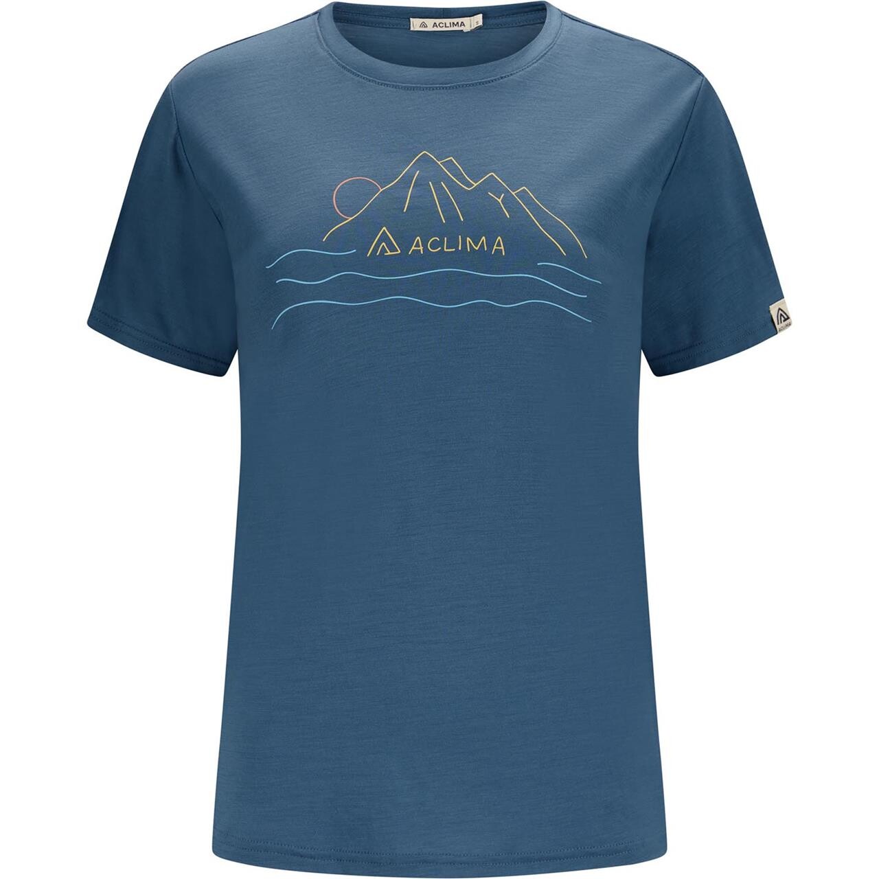 Aclima Womens LightWool 140 Tee Sunset (Blå (BLUE FUSION) X-small)