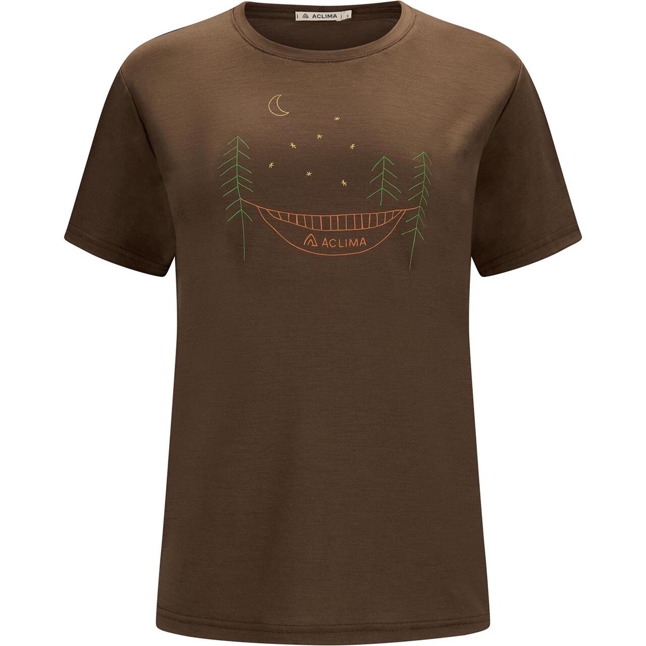 Aclima Womens LightWool 140 Tee Forest (Brun (DARK EARTH) X-small)
