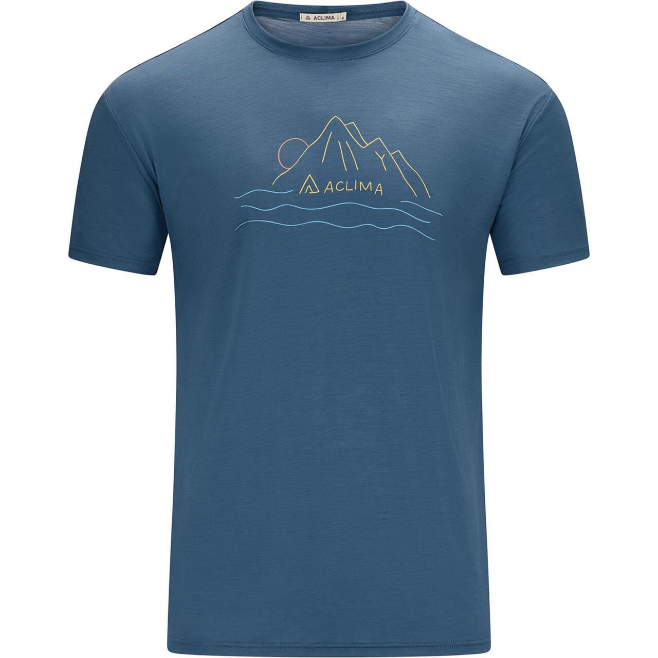 Aclima Mens LightWool 140 Tee Sunset (Blå (BLUE FUSION) X-small)