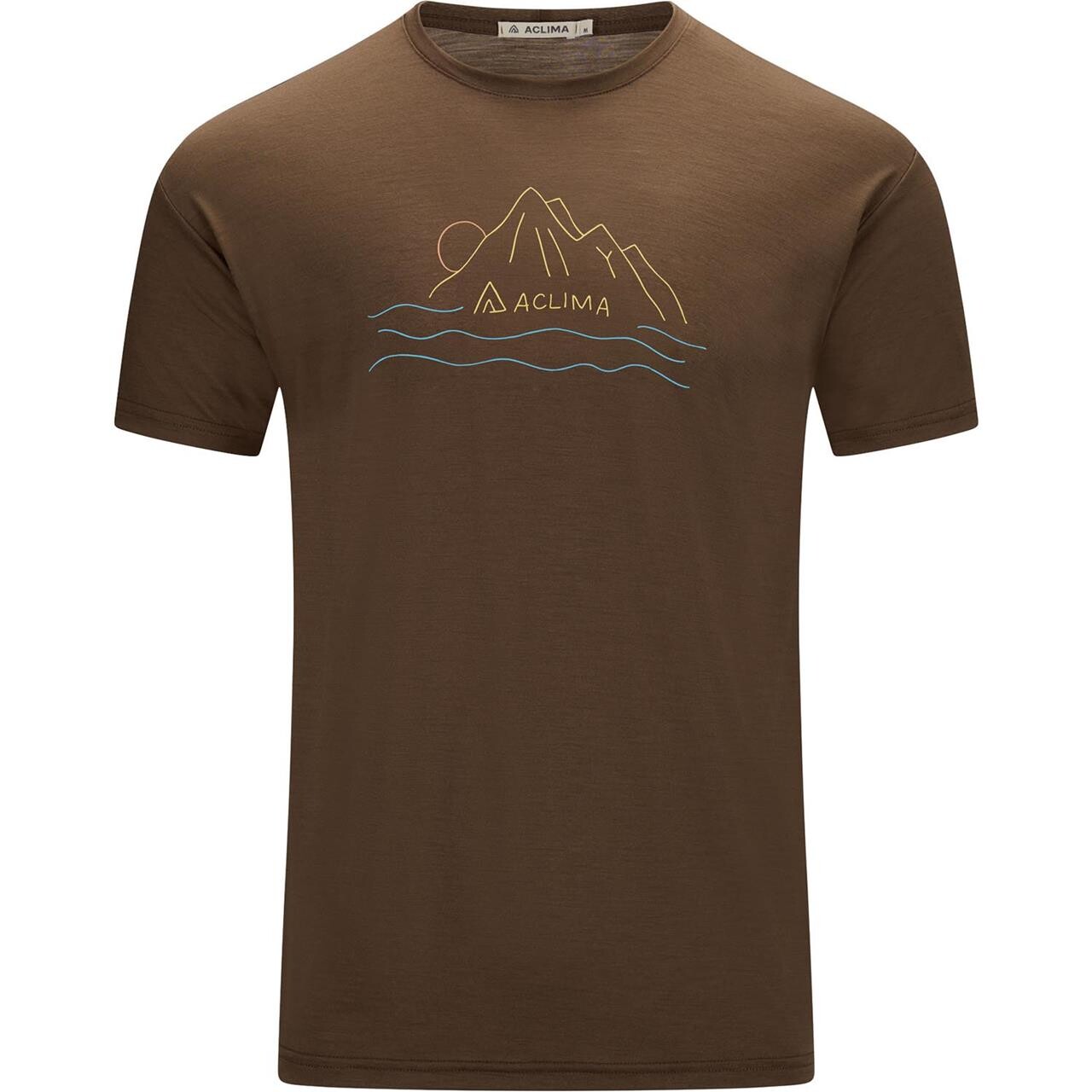 Aclima Mens LightWool 140 Tee Sunset (Brun (DARK EARTH) X-small)