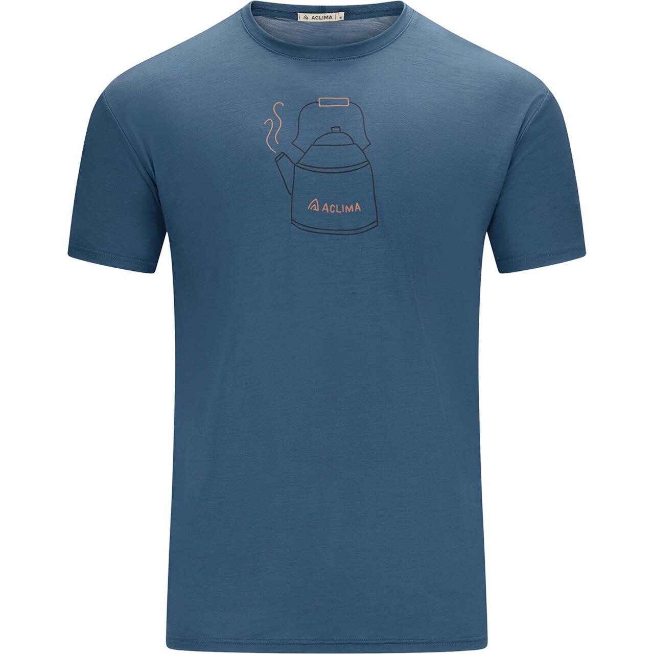 Aclima Mens LightWool 140 Tee Kettle (Blå (BLUE FUSION) X-large)