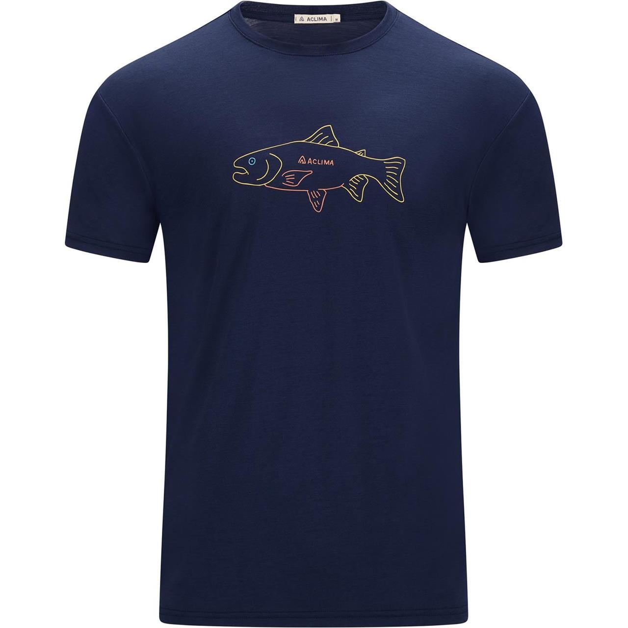 Aclima Mens LightWool 140 Tee Salmon (Blå (NAVY BLAZER) X-small)