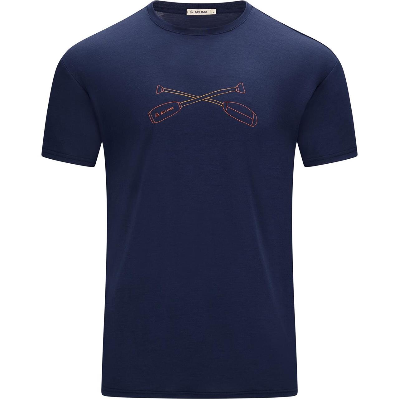 Aclima Mens LightWool 140 Tee Oars (Blå (NAVY BLAZER) Small)