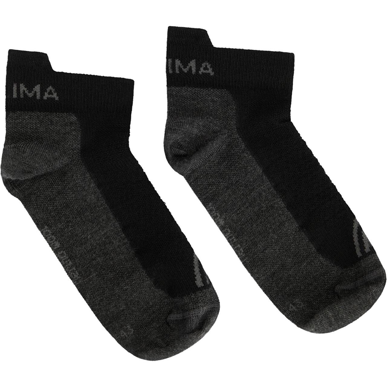 Aclima Ankle Socks 2-pack (Sort (JET BLACK/GREY) 36-39)