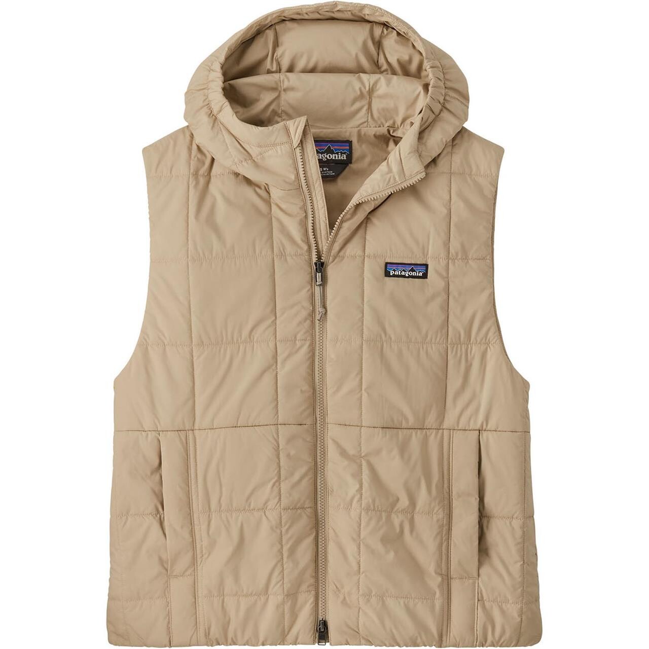 Patagonia Womens Light Gust Hooded Vest (Beige (OAR TAN) Small)