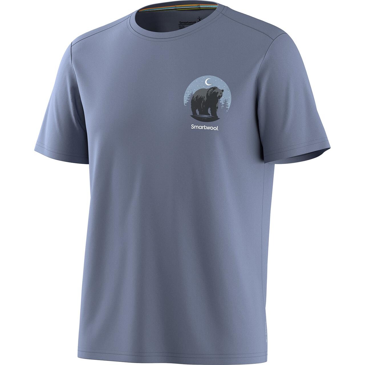 Smartwool Mens Short Sleeve Graphic Tee (Blå (LUNAR BEAR/NIGHTFALL BLUE) Large)