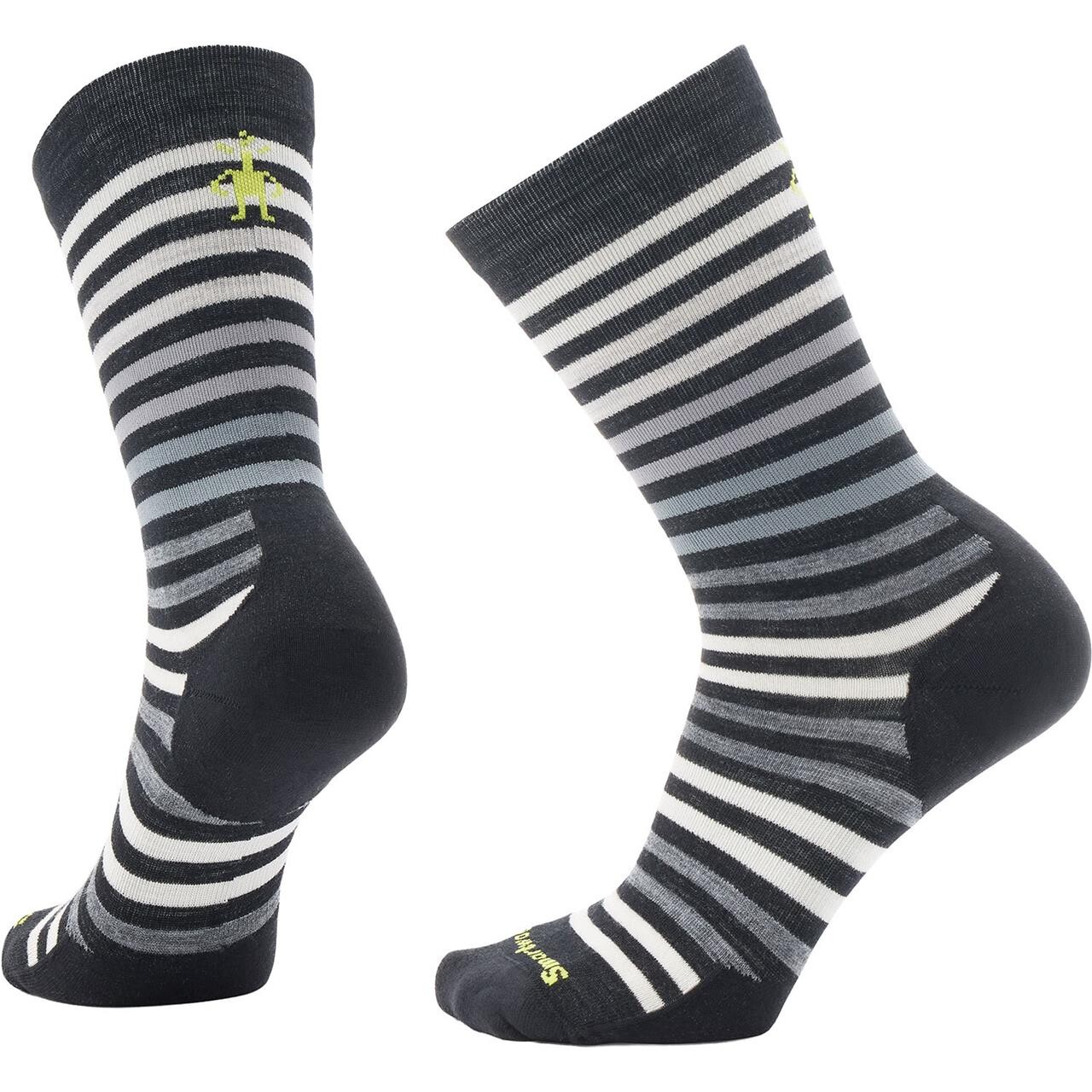 Smartwool Mens Everyday Spruce Street Crew Socks (Hvid (BLACK/WHITE) 42-45)