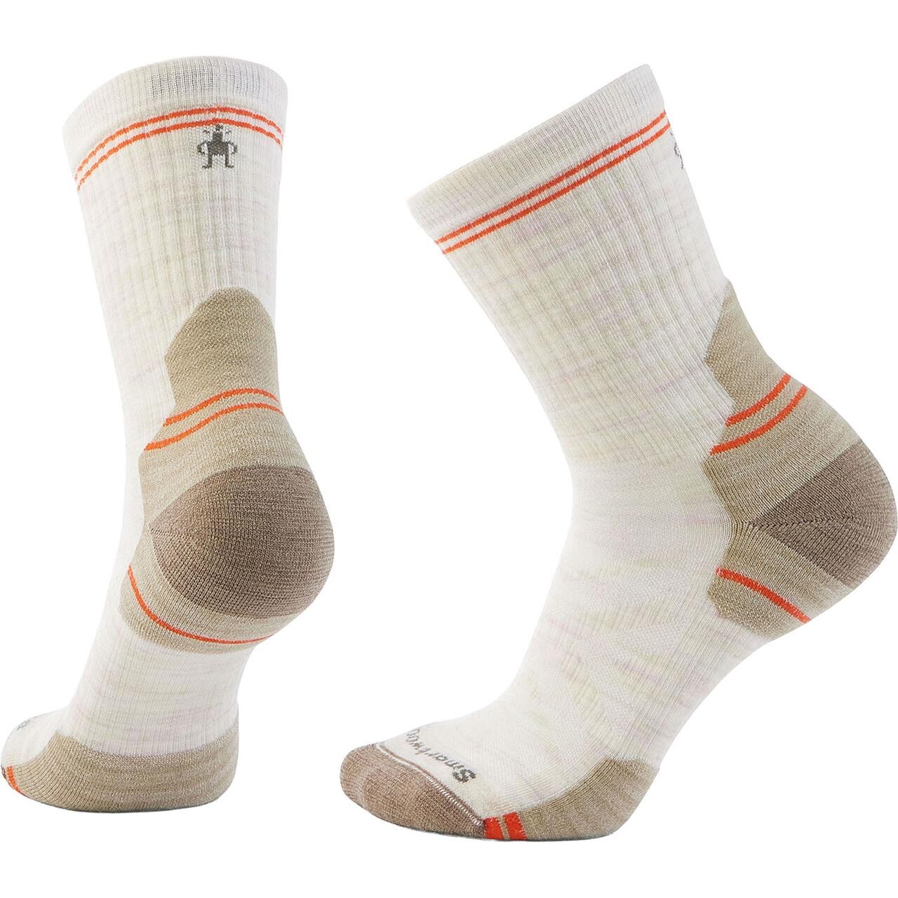 Smartwool Womens Hike Targeted Cushion Mid Crew Sock (Hvid (MOONBEAM) 43-45)