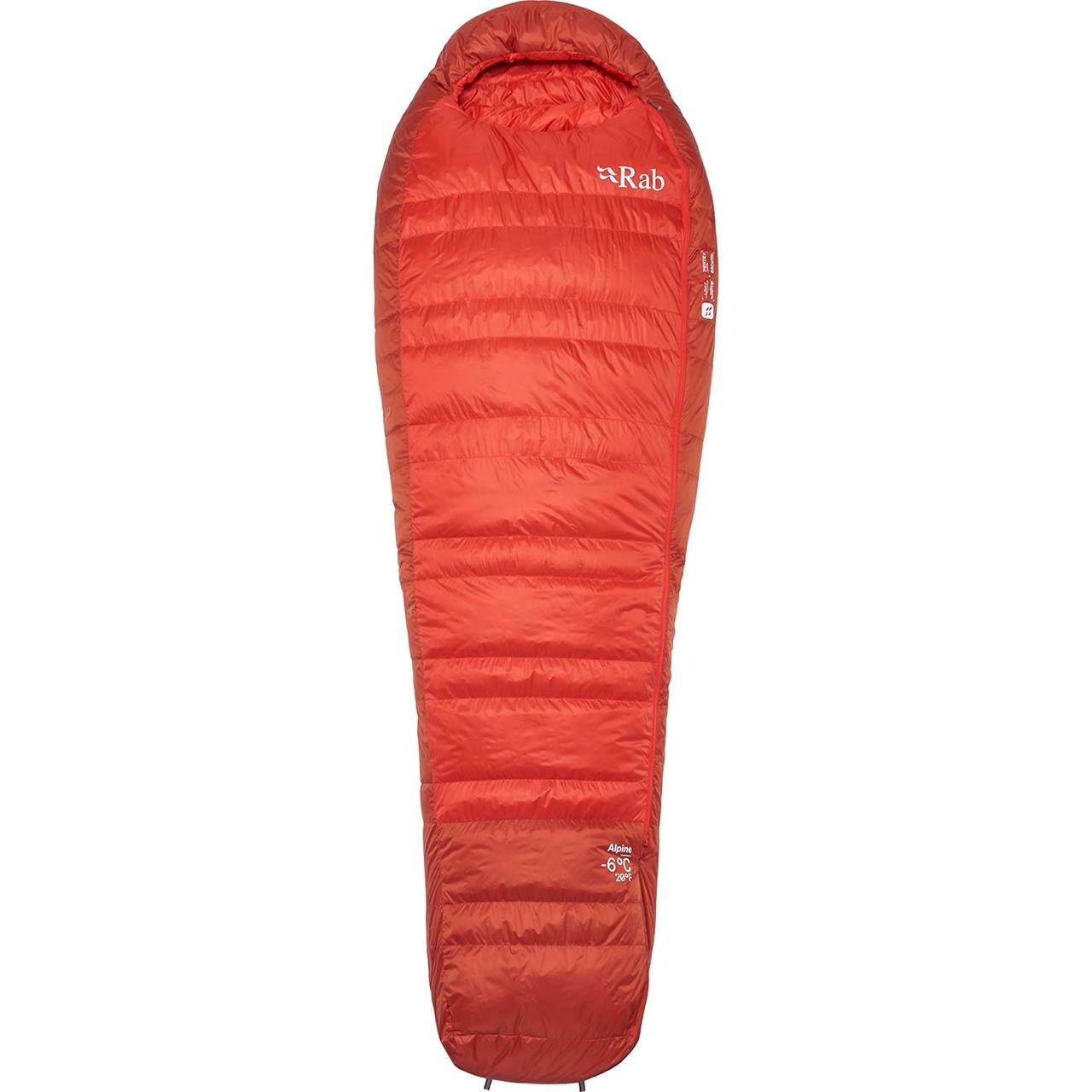 RAB Alpine -6c/20f (Rød (DARK HORIZON/TUSCAN RED) Personlængde 185 cm)