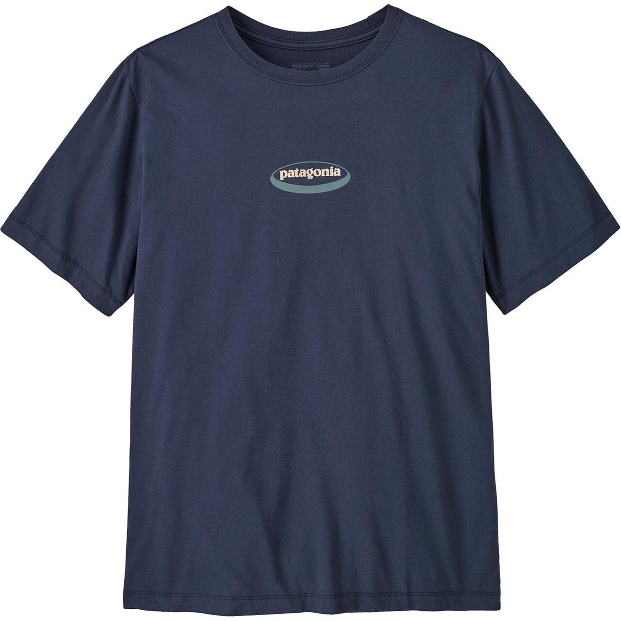 Patagonia Mens 95 Oval Logo T-shirt (Blå (NEW NAVY:KALEIDO) Small)