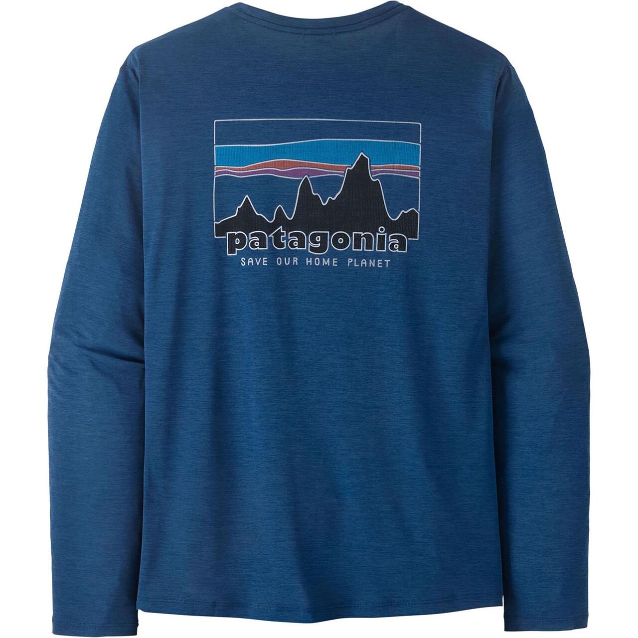 Patagonia Mens L/S Cap Cool Daily Shirt - '73 Skyline (Blå (CLEMENT BLUE/LIGHT CLEMENT BLU) Small)
