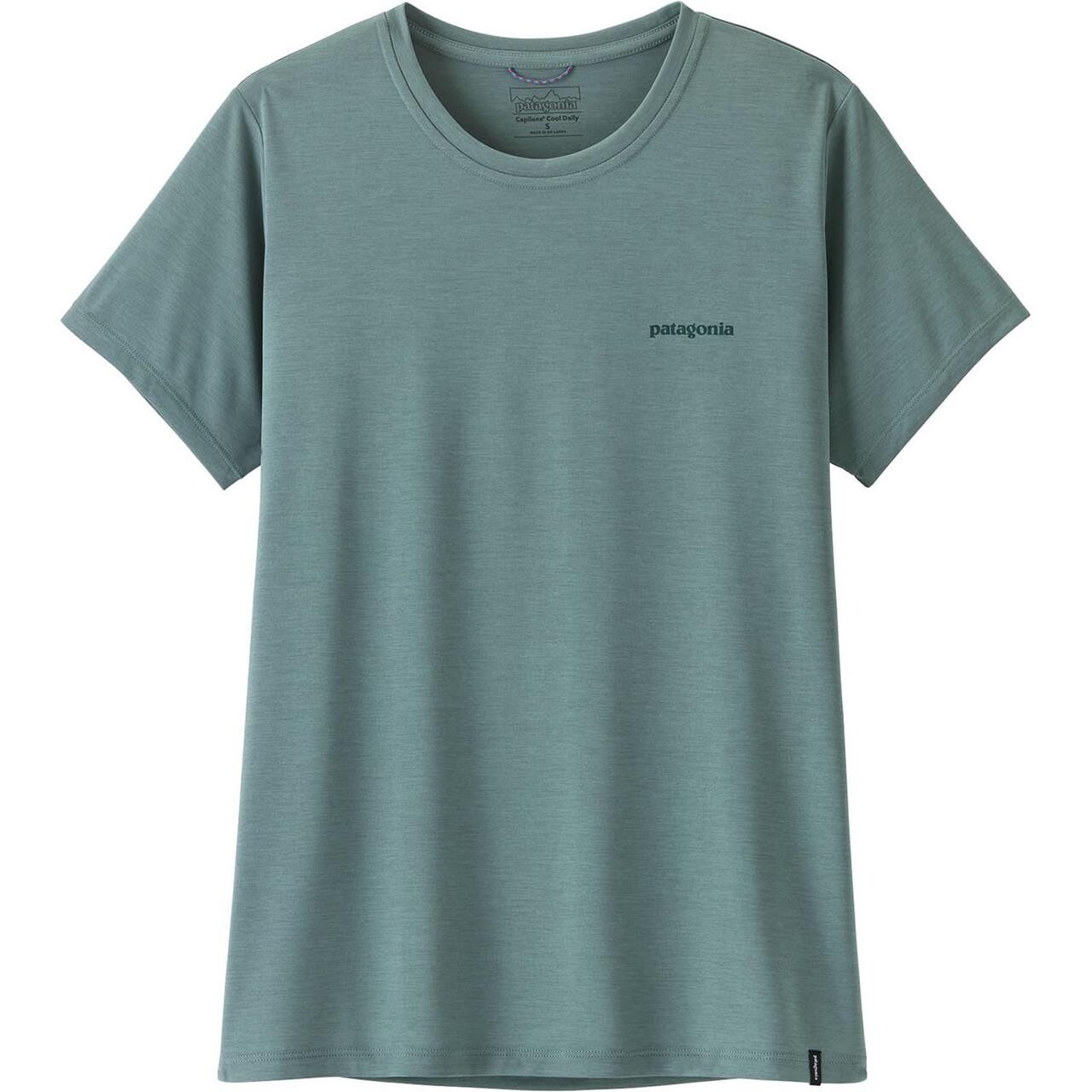 Patagonia Womens Cap Cool Daily Shirt - Boardshort Logo (Blå (BLUE SAGE/LIGHT BLUE SAGE X-DY) Small)