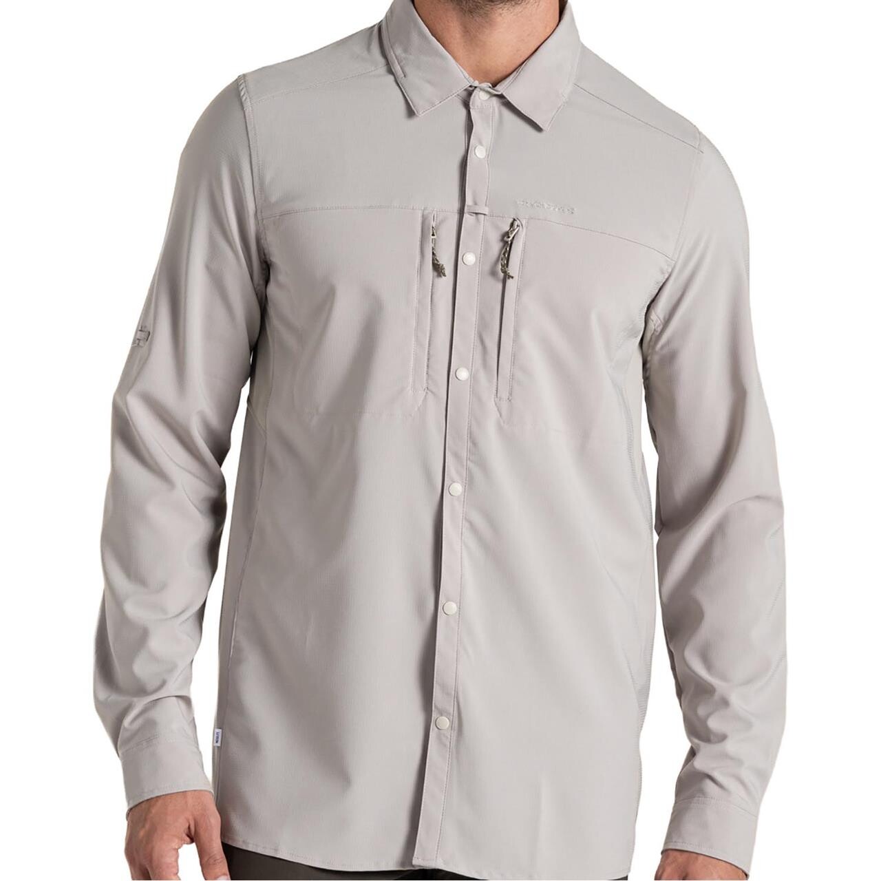 Craghoppers Mens Nosilife Pro Long Sleeved Shirt V (Hvid (PARCHMENT) XX-large)