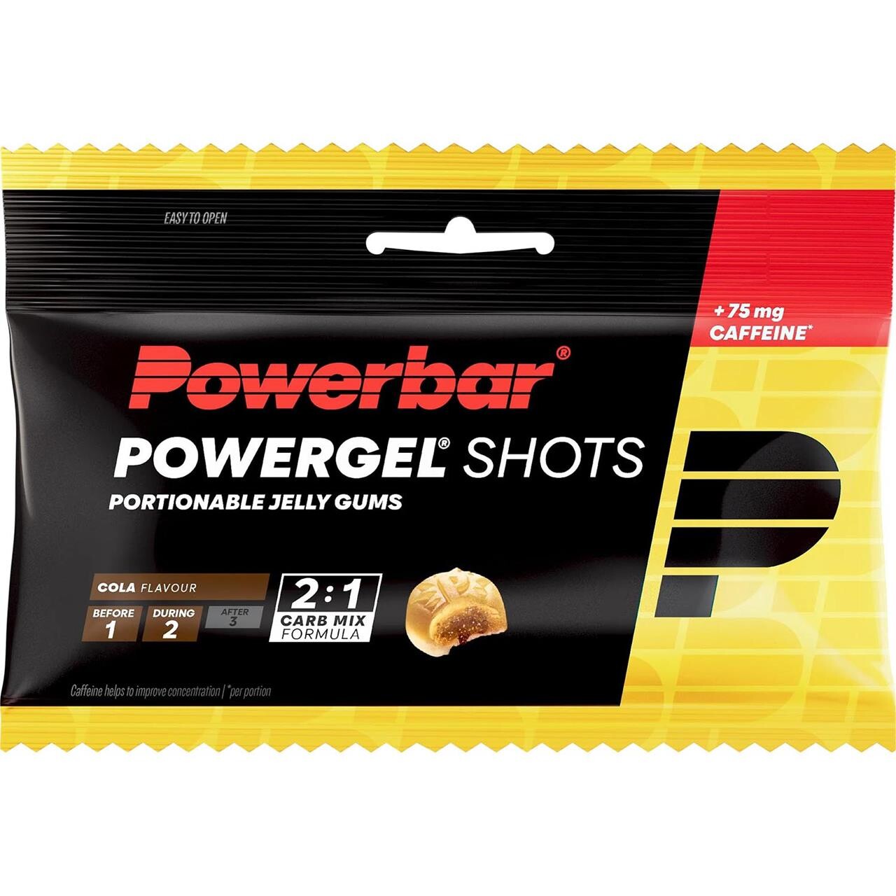 Powerbar Powergel Shots Cola Koffein billede