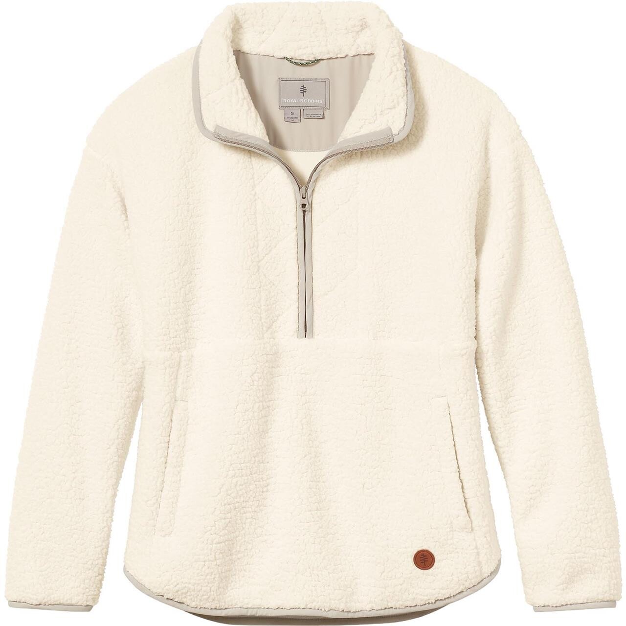 Royal Robbins Womens Urbanesque Sherpa 1/2 Zip (Beige (CREME) Medium)