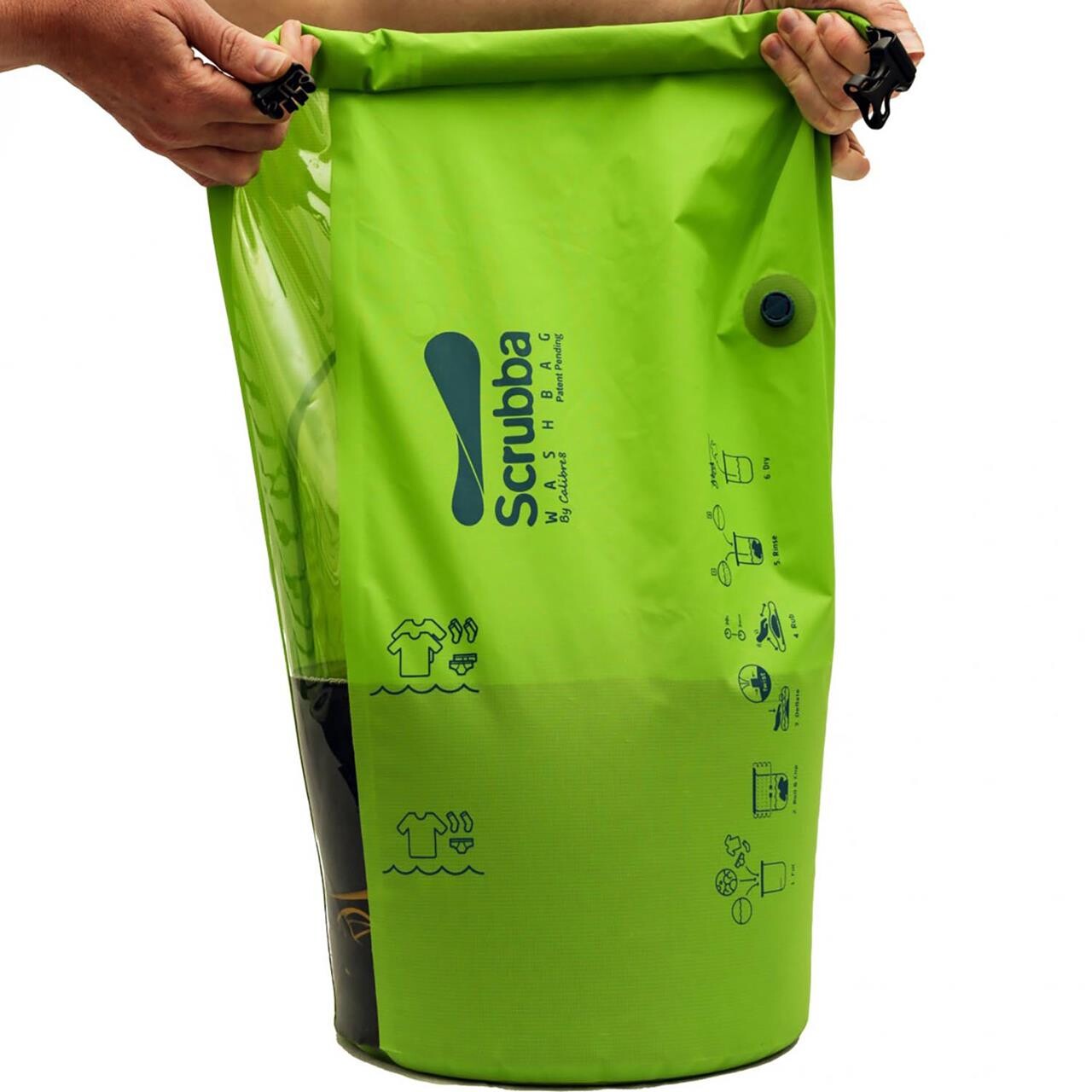 Scrubba Travel Washer Wash Bag 13,5l (Grøn (GREEN)) billede