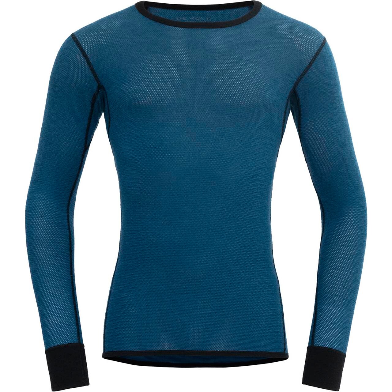 Devold Mens Wool Mesh 190 Shirt (Blå (FLOOD/CAVIAR) Large)