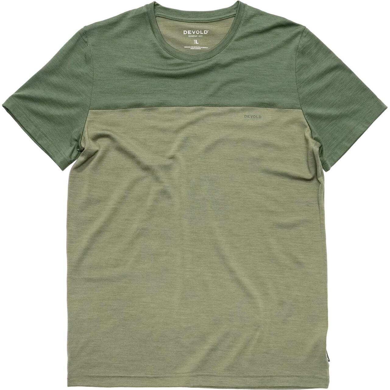 Devold Mens Classic Linear Tee (Grøn (FOREST/LICHEN) Large)