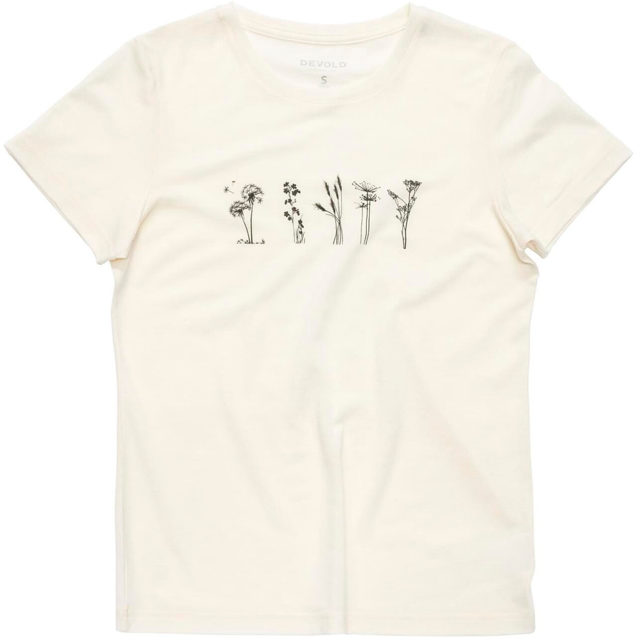 Devold Womens Classic Flowers Tee (Hvid (WHITE) X-large)