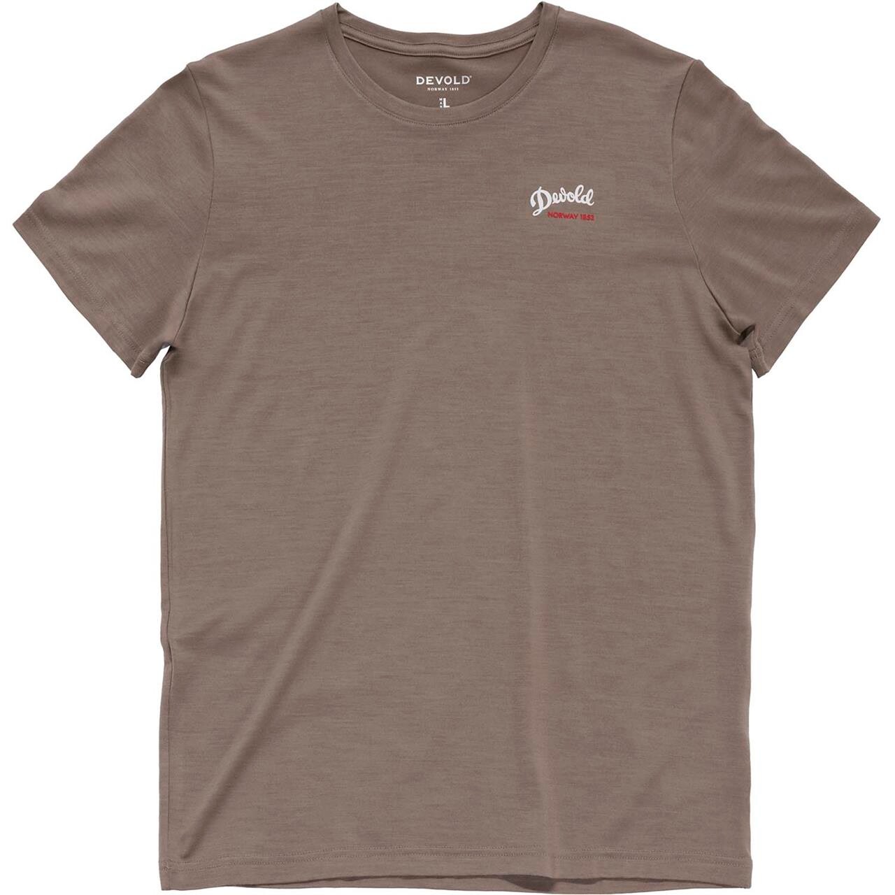 Devold Mens Classic Script Tee (Brun (FALCON) Small)
