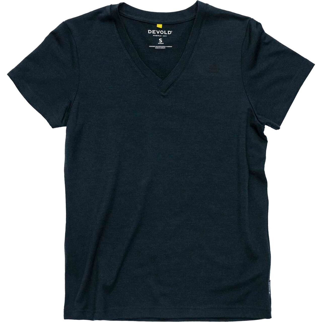 Devold Womens Premium V-neck (Sort (INK) Small)