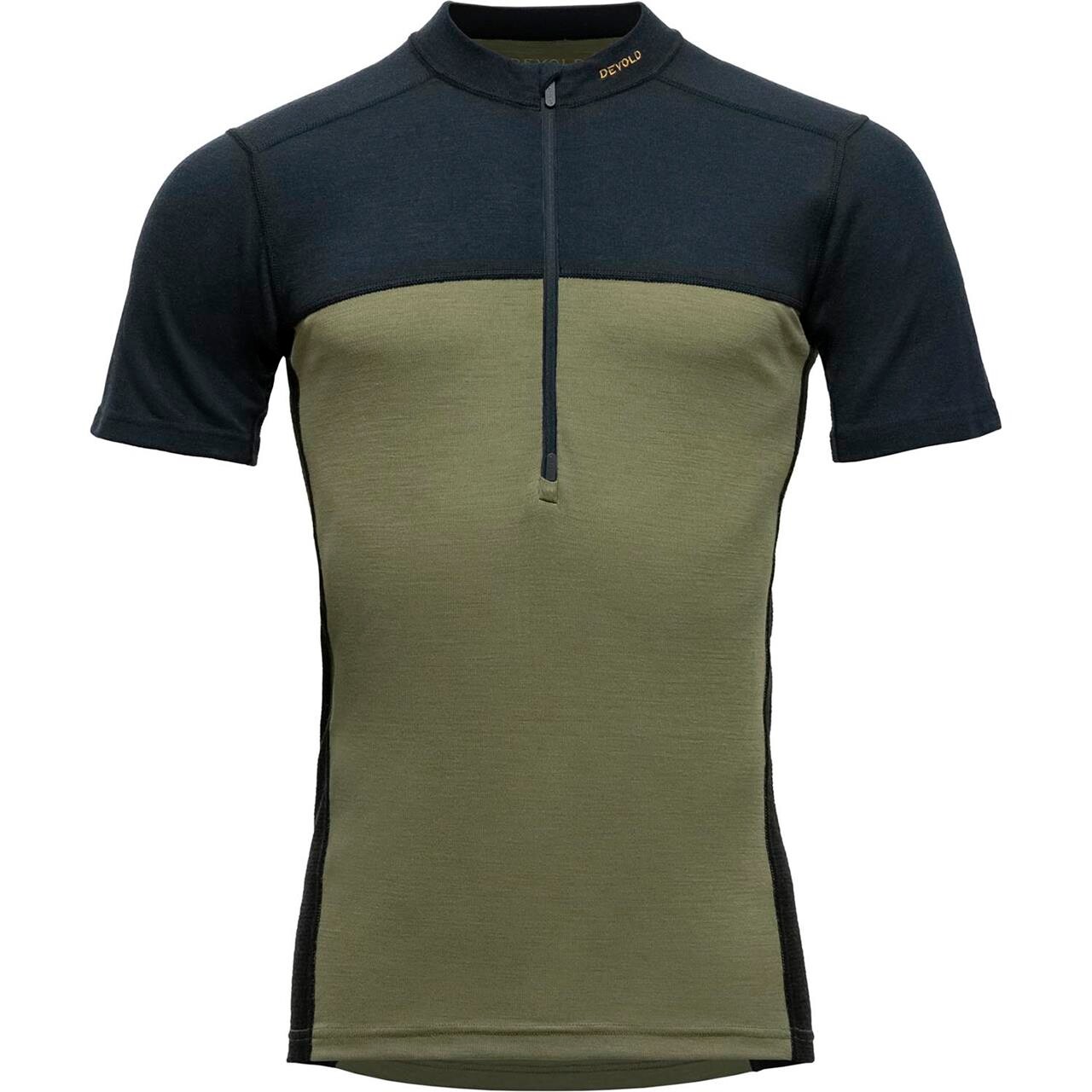 Devold Mens Lauparen Merino 190 Zip Tee (Grøn (INK/LICHEN/BLACK) X-large)