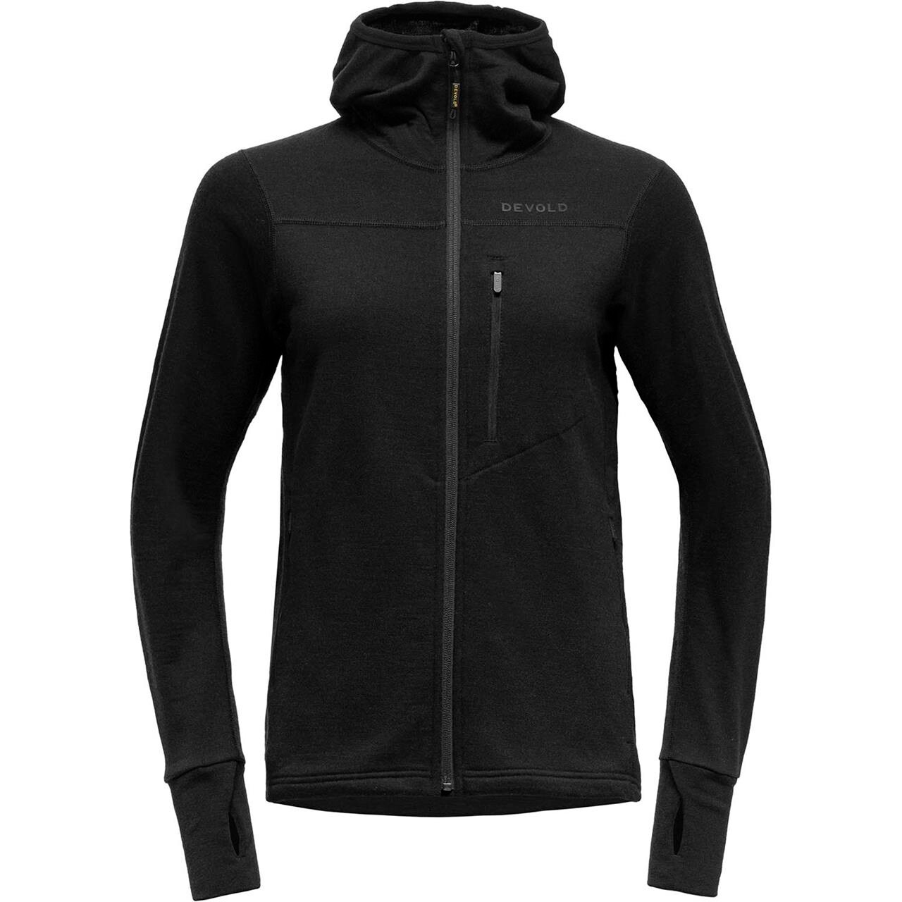 Devold Womens Explorer Merino Hooded Jacket (Sort (BLACK) X-small)