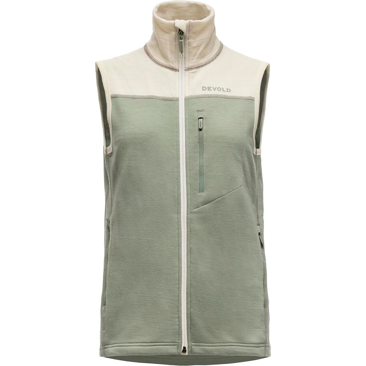 Devold Womens Explorer Merino Vest (Grøn (FOG/RAW WHITE) Small)