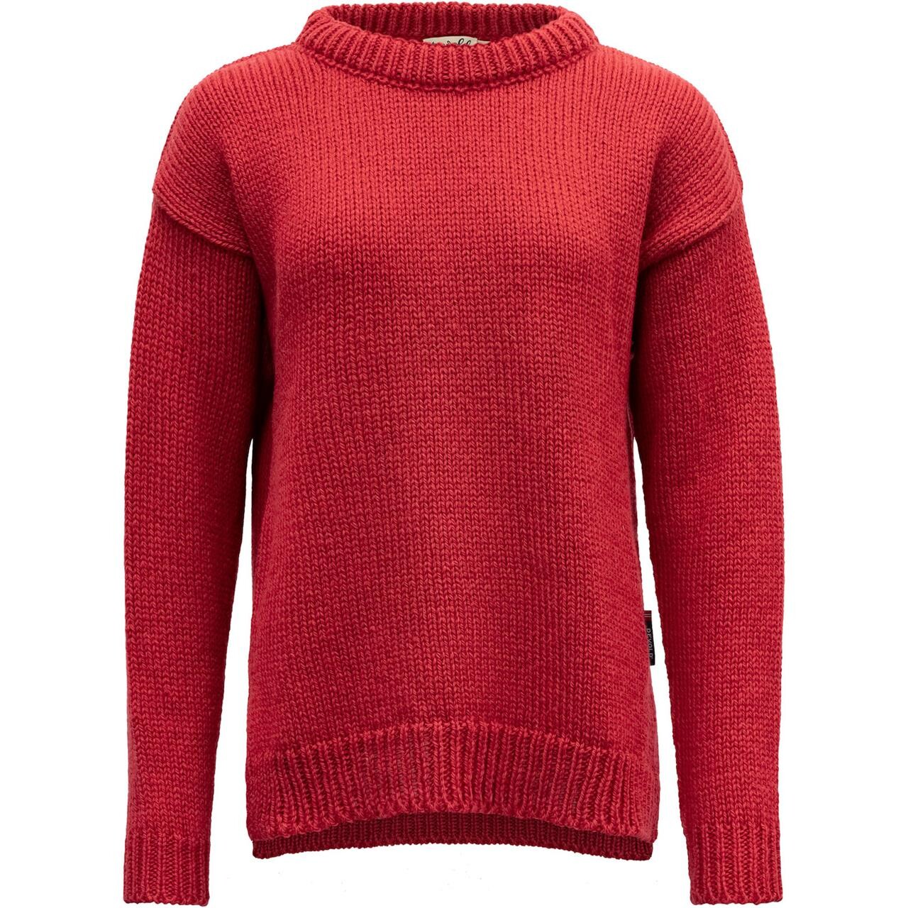 Devold Womens Nansen Wool Sweater (Rød (HINDBERRY) Medium)