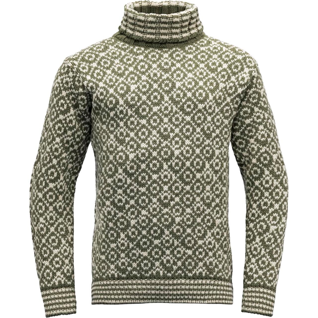 Devold Svalbard Wool High Neck (Grøn (OLIVE/OFFWHITE) XX-large)