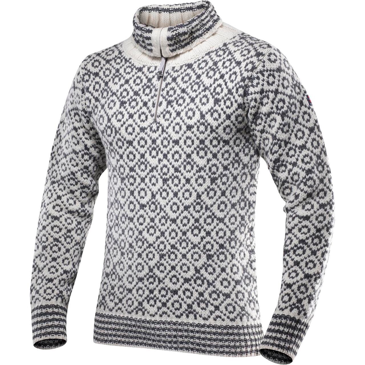 Devold Svalbard Wool Zip Neck (Grøn (OLIVE/OFFWHITE) Medium)