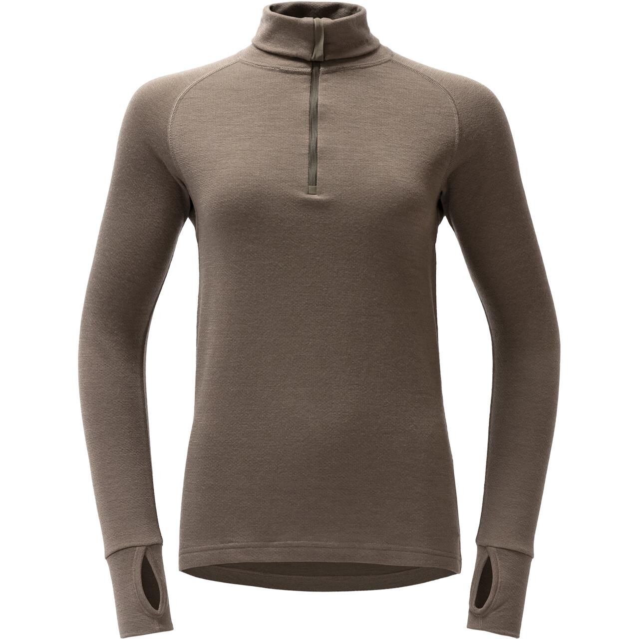 Devold Womens Expedition Merino 235 Zip Neck (Brun (TARMAC) Medium)
