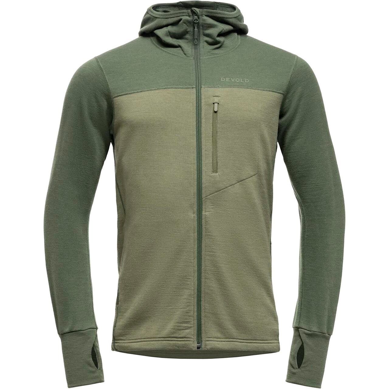 Devold Mens Explorer Merino Hooded Jacket (Grøn (FOREST/LICHEN) X-large)