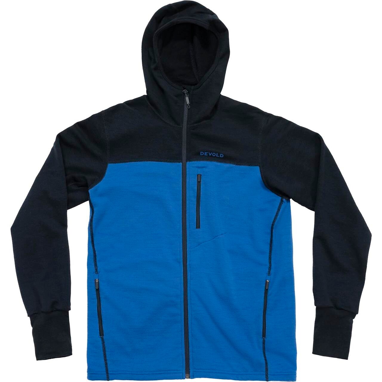 Devold Mens Explorer Merino Hooded Jacket (Blå (ROYAL/INK) Small)