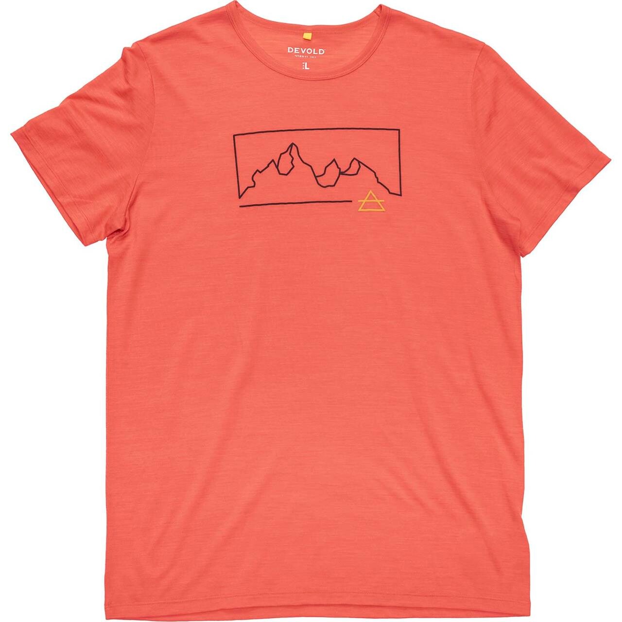Devold Mens Active Outline Tee (Rød (CAYENNE) Medium)