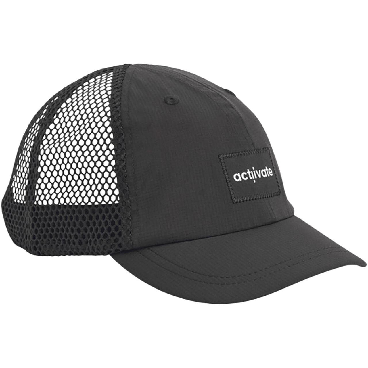 Actiivate Blaze Foldable Solid Trucker Cap (Sort (BLACK) One size)