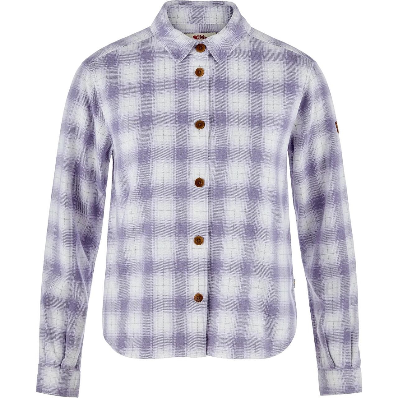 Fjällräven Womens Övik Boxy Flannel Shirt (Lilla (LAVENDER MIST-EGGSHELL/111-452) X-small)
