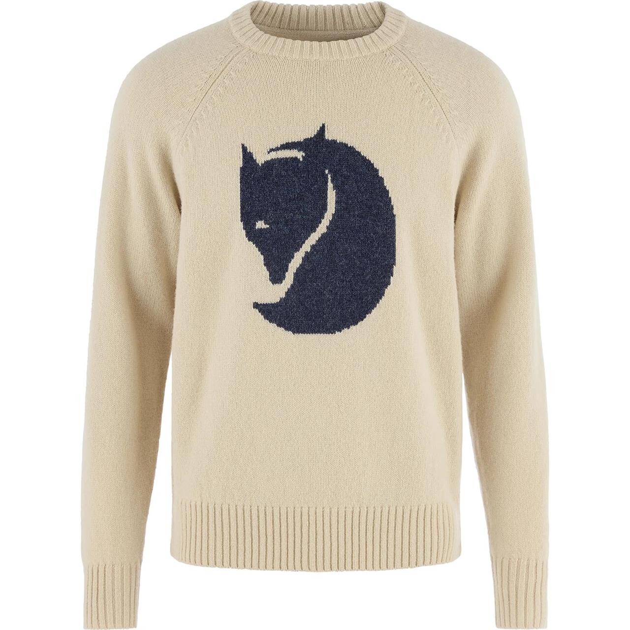 Fjällräven Mens Fjällräven Logo Knit Sweater (Beige (LIGHT BEIGE/191) X-small)