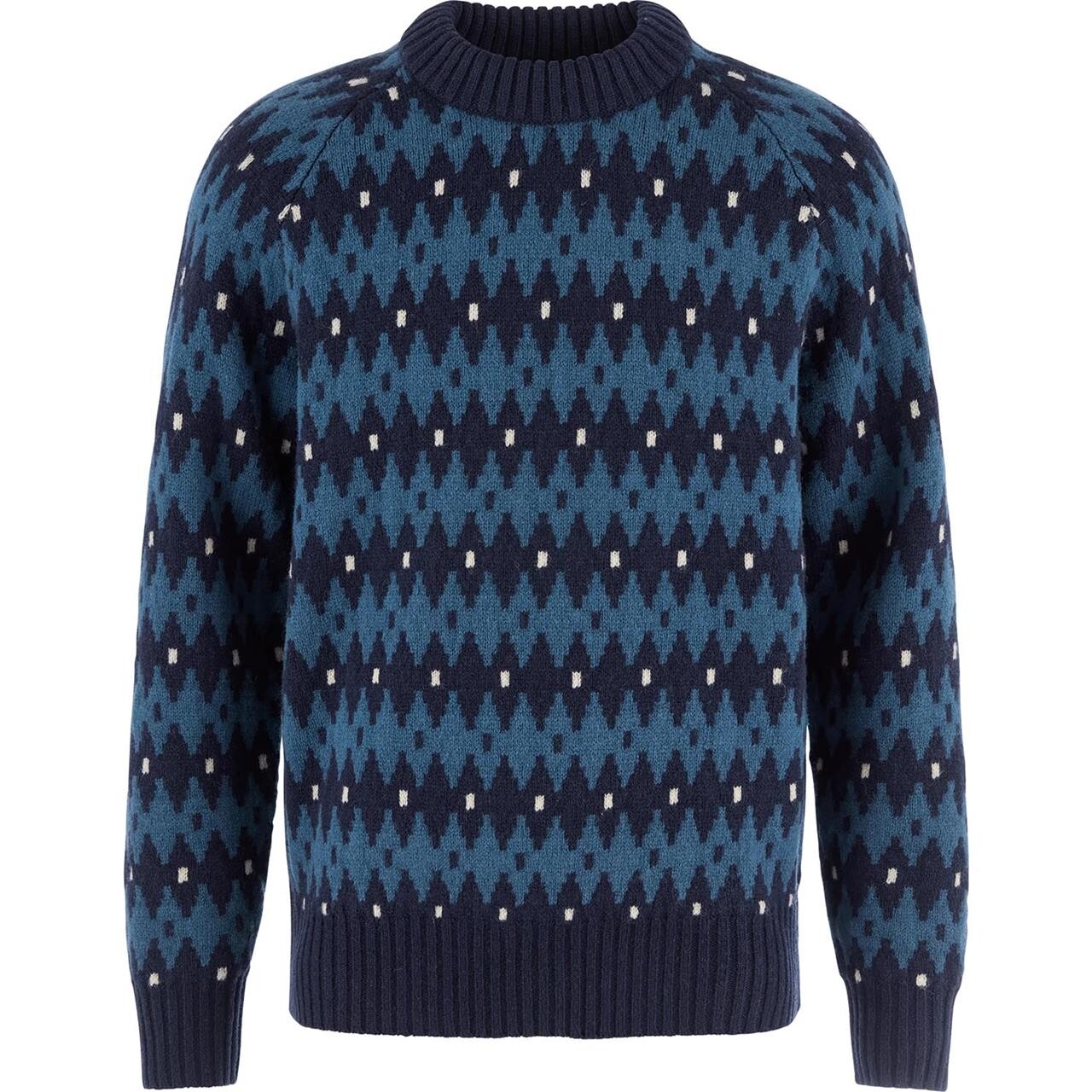 Fjällräven Mens Övik Jacquard Knit (Blå (DARK NAVY-INDIGO BLUE/555-534) XX-large)