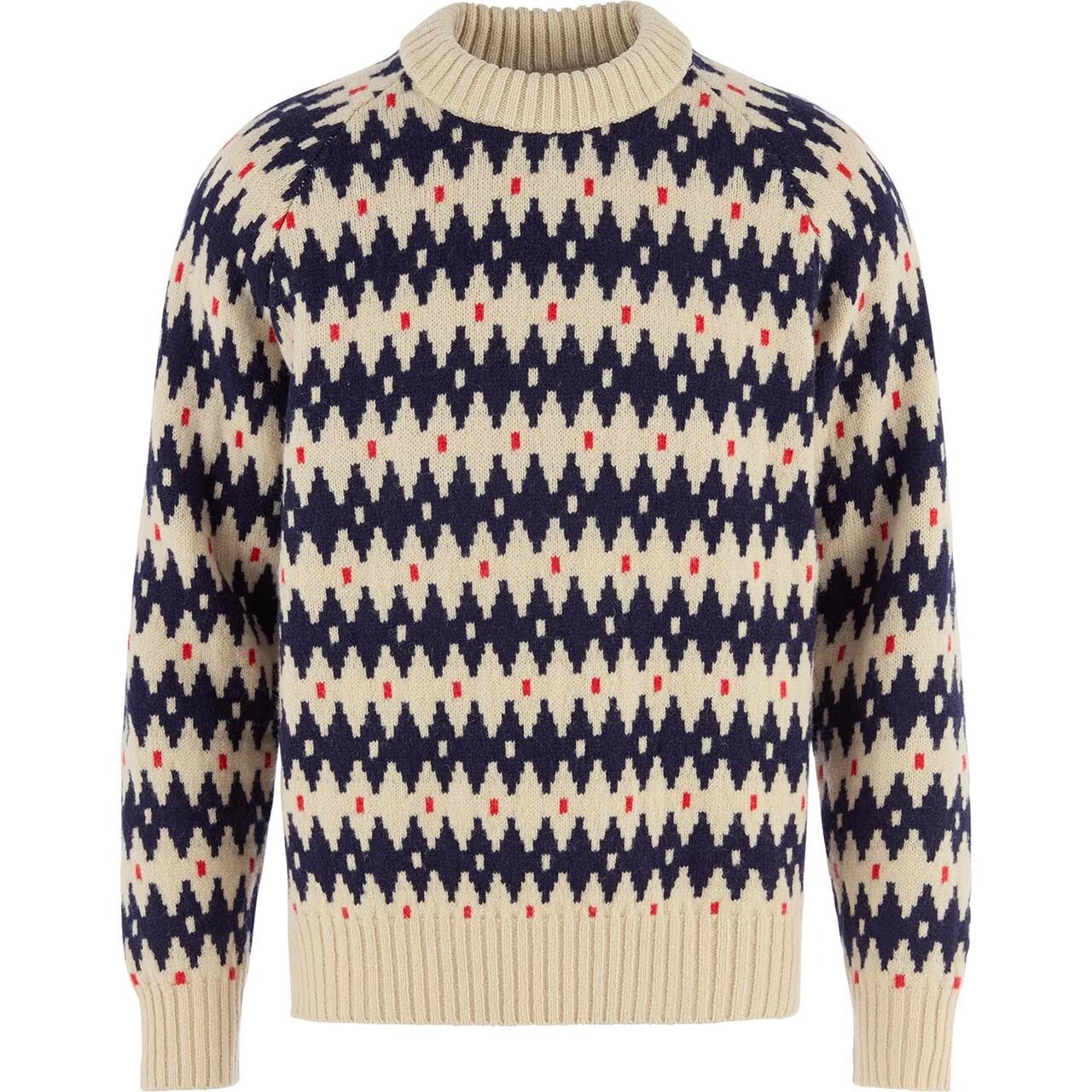 Fjällräven Mens Övik Jacquard Knit (Beige (LIGHT BEIGE-DARK NAVY/191-555) XX-large)