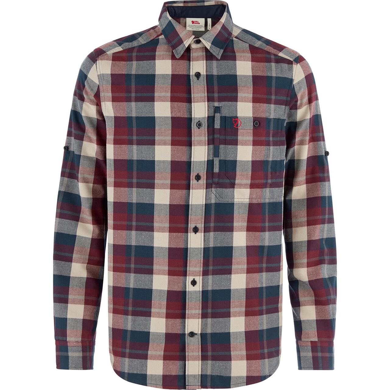 Fjällräven Mens Fjällglim Regular Shirt (Blå (DARK NAVY-MAROON/555-352) Large)
