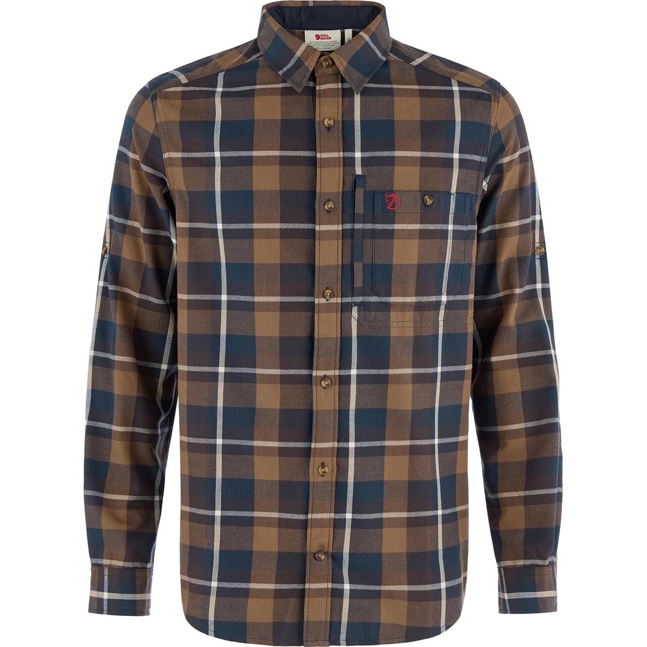 Fjällräven Mens Fjällglim Regular Shirt (Brun (WOOD BROWN-BLACK OAK/265-294) Large)