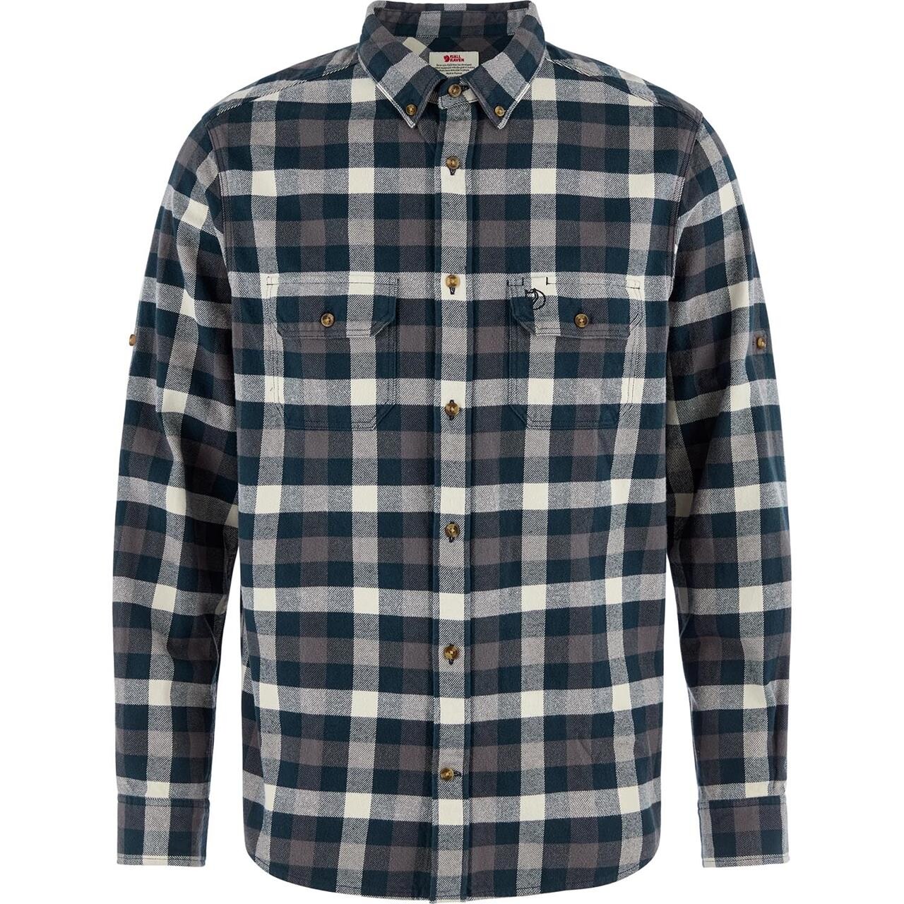 Fjällräven Mens Skog Relaxed Shirt (Blå (DARK NAVY-DARK VIOLET/555-425) Large)