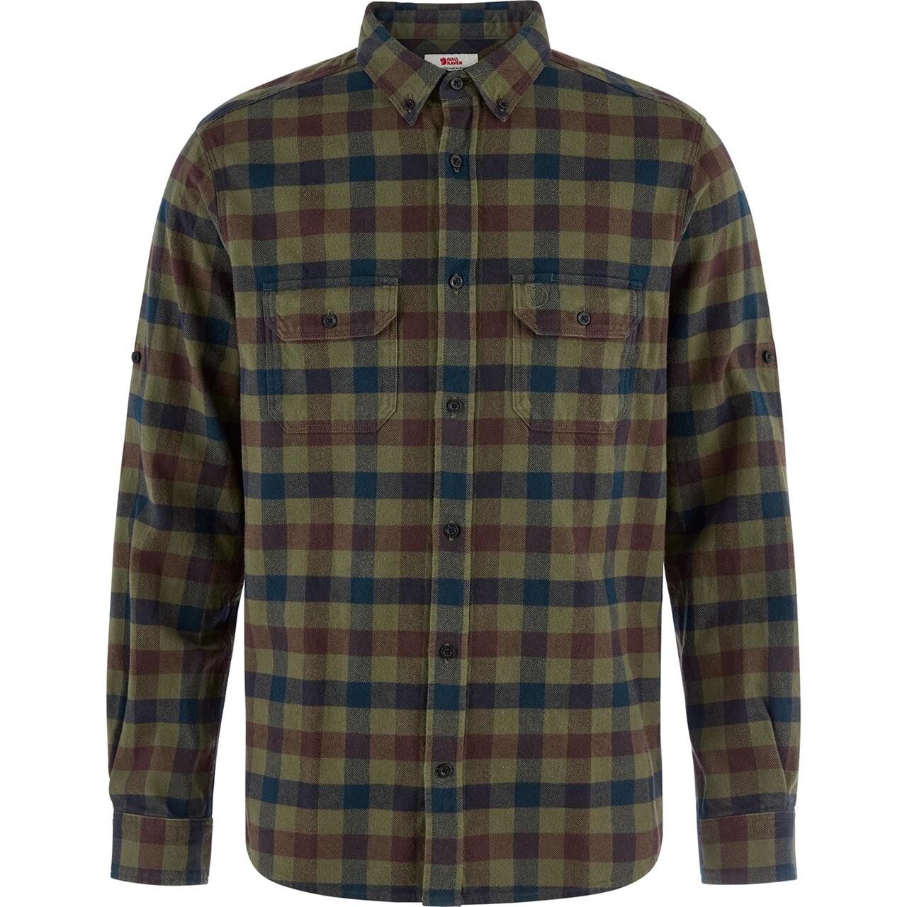 Fjällräven Mens Skog Relaxed Shirt (Grøn (LAUREL GREEN-DARK NAVY/625-555) Large)