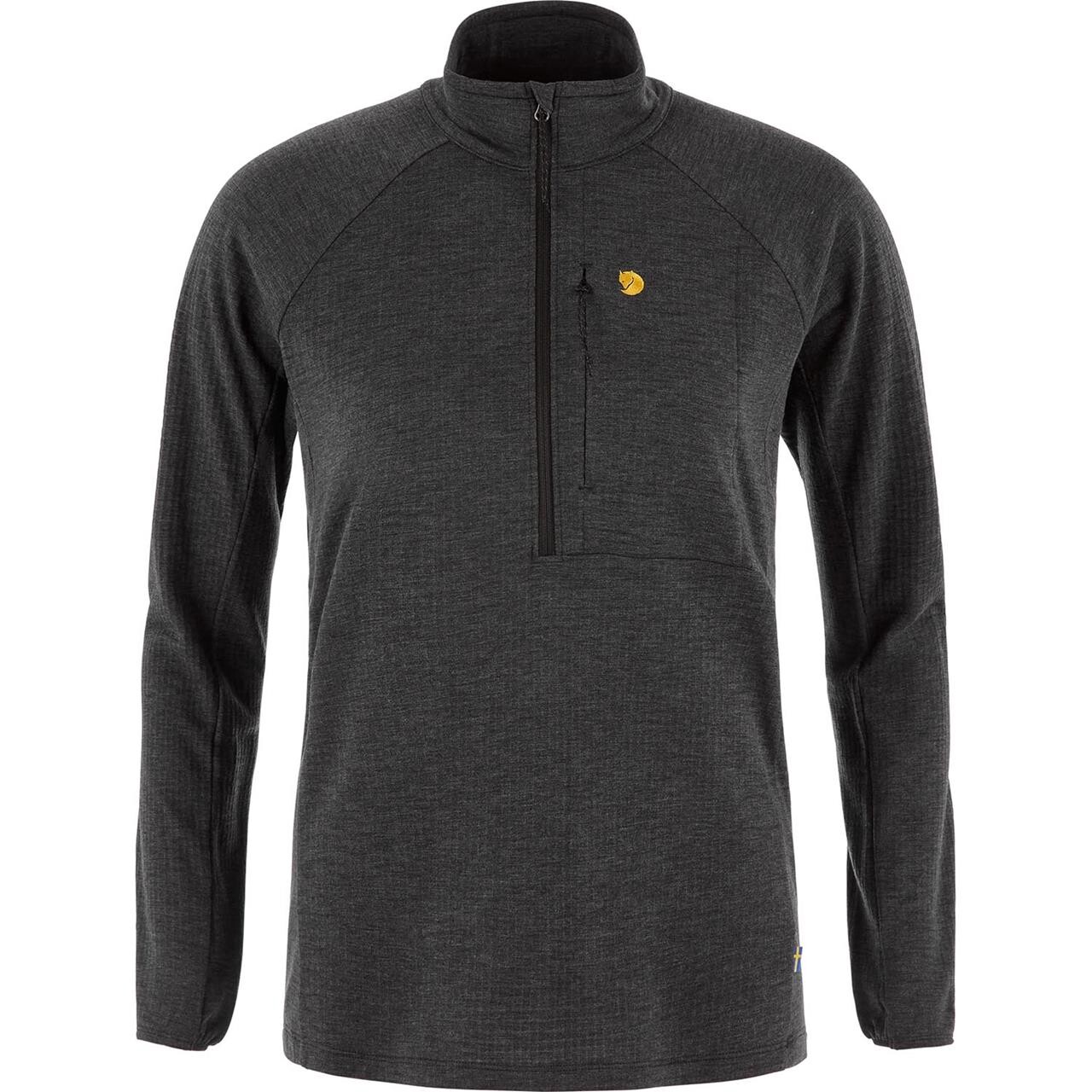 Fjällräven Womens Bergtagen Midlayer Half Zip (Sort (BLACK/550) X-small)