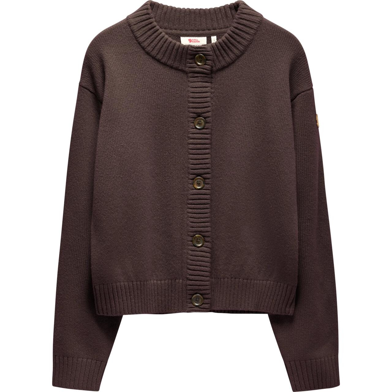 Fjällräven Womens Övik Cardigan (Brun (BLACK OAK/294) Large)