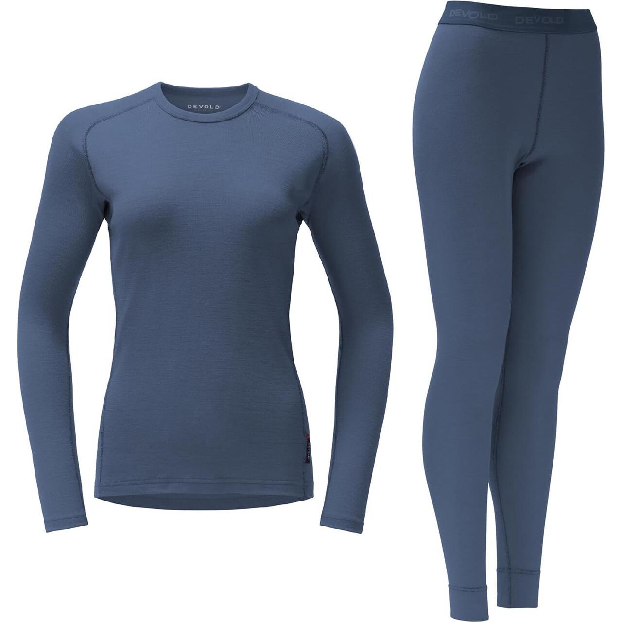 Devold Womens Adventure Merino 190 Set Shirt/ Longs (Blå (BERRY) Small)